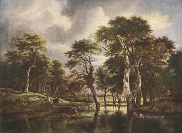  Isaakszoon Lienzo - La caza Jacob Isaakszoon van Ruisdael
